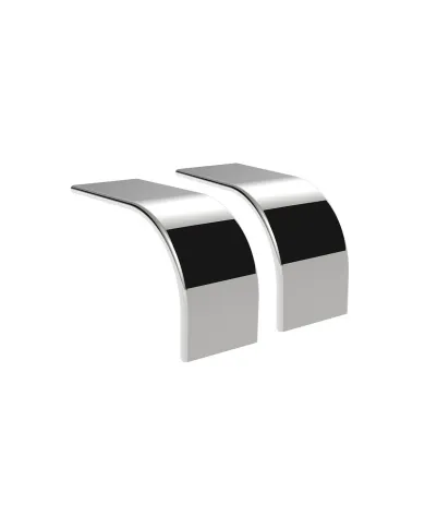 UP11041-80" 430 Stainless Steel (16ga) Roll Formed Edge Smooth Half Fender/Long Drop - SS Series (Pair)