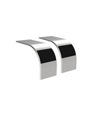 UP11041-80" 430 Stainless Steel (16ga) Roll Formed Edge Smooth Half Fender/Long Drop - SS Series (Pair)