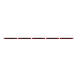 UP36717-94" Stainless Steel Light Bracket - 19 LED 17-1/4" Light Bar x 5 With Red LED/Red Lens