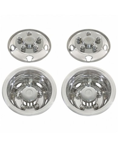 UP20102-Stainless Toyota Coaster 16" Wheel Cover Set