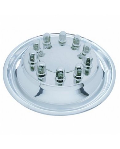 UP20315-22.5" OD Stainless Front Wheel Simulator Set - 2 Vent Hole, Hub Piloted