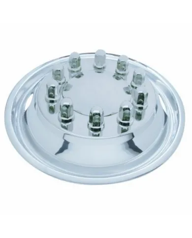 UP20315-22.5" OD Stainless Front Wheel Simulator Set - 2 Vent Hole, Hub Piloted