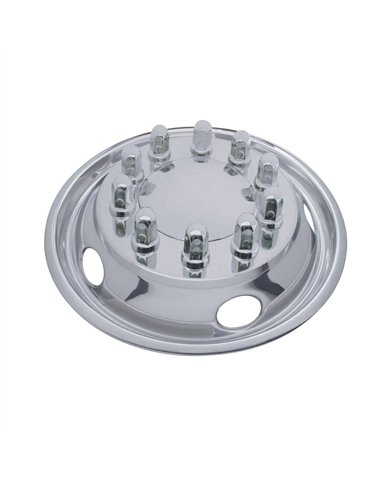 UP20317-22.5" OD Stainless Front Wheel Simulator Set - 5 Vent Holes, Hub Piloted