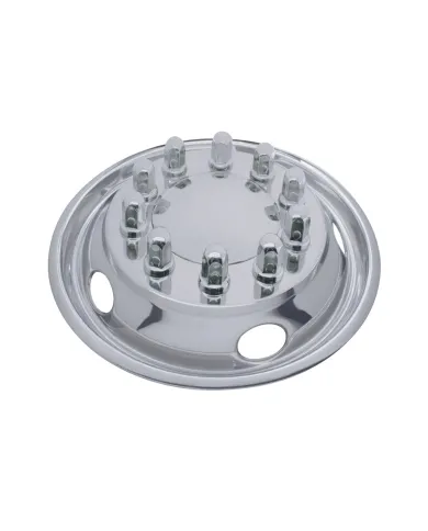 UP20317-22.5" OD Stainless Front Wheel Simulator Set - 5 Vent Holes, Hub Piloted