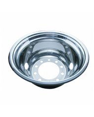 UP20355-22.5" OD Stainless Rear Wheel Cover Only - 2 Vent Hole, Hub Piloted