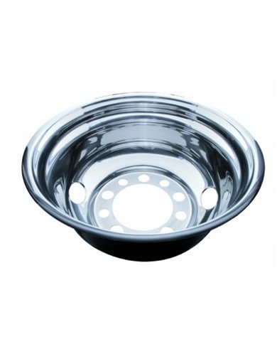 UP20356-24-1/2" OD Stainless Rear Wheel Cover Only - 2 Vent Hole, Stud Piloted