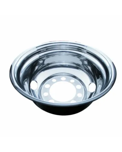 UP20356-24-1/2" OD Stainless Rear Wheel Cover Only - 2 Vent Hole, Stud Piloted