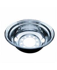 UP20356-24-1/2" OD Stainless Rear Wheel Cover Only - 2 Vent Hole, Stud Piloted