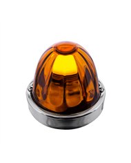 UP20409-Dual Function Glass Watermelon Flush Mount Kit With LED Bulb - Amber LED/Amber Lens