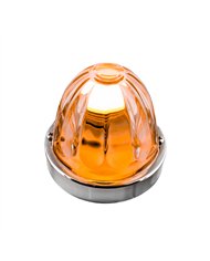 UP20410-Dual Function Glass Watermelon Flush Mount Kit With LED Bulb - Amber LED/Clear Lens