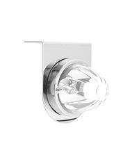 UP20415-Dual Function Glass Watermelon Light With Stainless Steel Light Bracket Kit With LED Bulb-White LED/Clear Lens