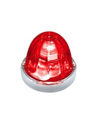 UP20459-Dual Function Glass Watermelon Flush Mount Kit With LED Bulb - Red LED/Red Lens