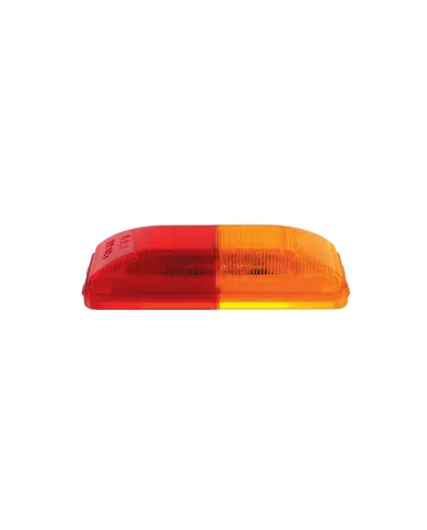 UP36774B-6 LED Rectangular Fender Mount Light (Clearance/Marker) With Amber & Red Lens (Bulk)