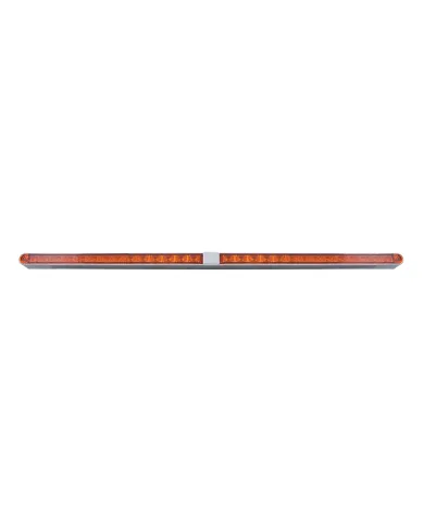 UP36787-Dual 14 LED 12" Light Bars With Bezel - Amber LED/Amber Lens