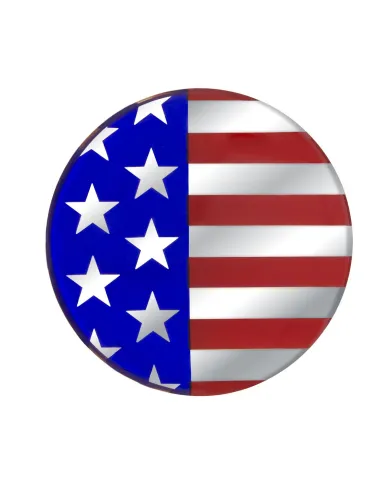 UP22941-1-3/4" Round Glossy Sticker - USA Flag