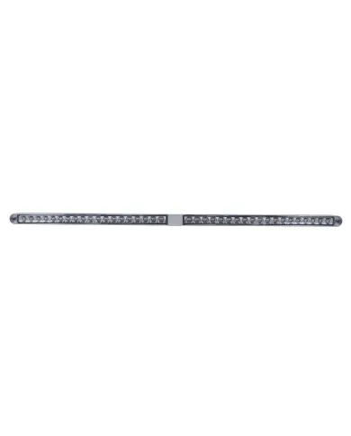 UP36799-Dual 14 LED 12" Reflector Light Bars With Bezel - Red LED/Clear Lens