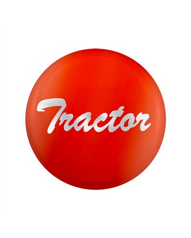 UP23222-1O-"Tractor" Glossy Air Valve Knob Candy Color Sticker -Cadmium Orange