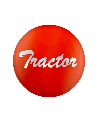UP23222-1O-"Tractor" Glossy Air Valve Knob Candy Color Sticker -Cadmium Orange