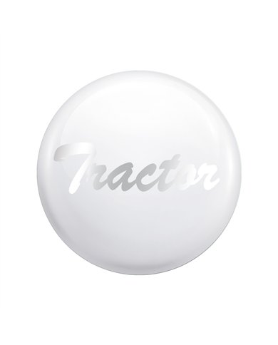 UP23222-1W-"Tractor" Glossy Air Valve Knob Candy Color Sticker-Pearl White