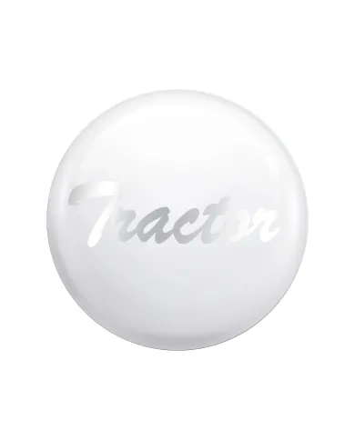 UP23222-1W-"Tractor" Glossy Air Valve Knob Candy Color Sticker-Pearl White
