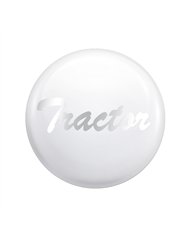 UP23222-1W-"Tractor" Glossy Air Valve Knob Candy Color Sticker-Pearl White