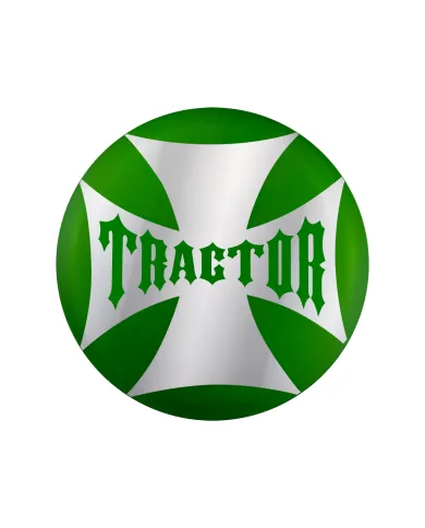 UP23222-2G-"Tractor" Maltese Cross Air Valve Knob Candy Color Sticker - Emerald Green