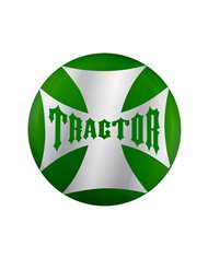 UP23222-2G-"Tractor" Maltese Cross Air Valve Knob Candy Color Sticker - Emerald Green