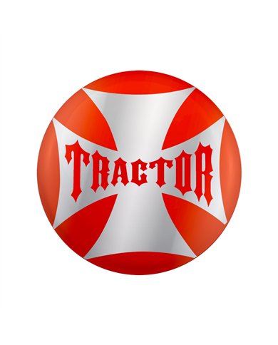 UP23222-2O-"Tractor" Maltese Cross Air Valve Knob Candy Color Sticker - Cadmium Orange