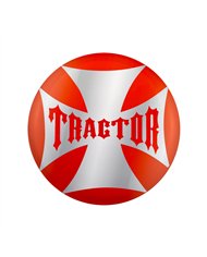 UP23222-2O-"Tractor" Maltese Cross Air Valve Knob Candy Color Sticker - Cadmium Orange