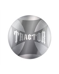 UP23222-2S-"Tractor" Maltese Cross Air Valve Knob Candy Color Sticker - Liquid Silver