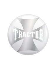 UP23222-2W-"Tractor" Maltese Cross Air Valve Knob Candy Color Sticker - Pearl White