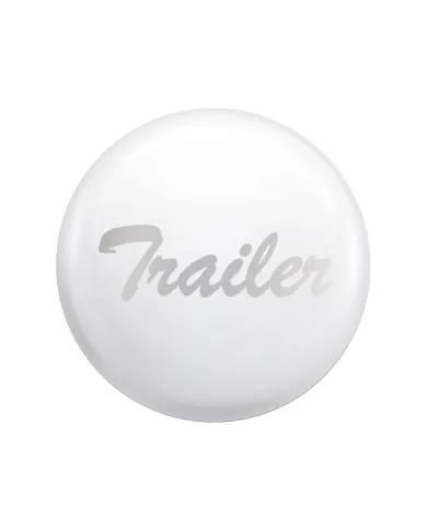 UP23229-1W-"Trailer" Glossy Air Valve Knob Candy Color Sticker - Pearl White