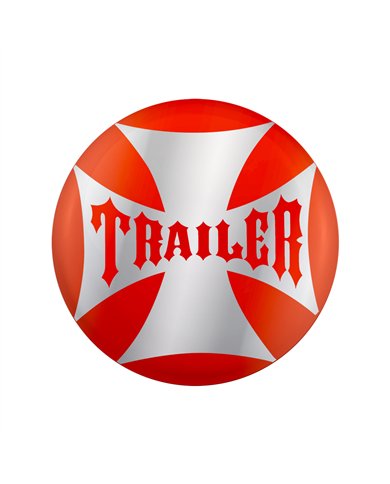 UP23229-2O-"Trailer" Maltese Cross Air Valve Knob Candy Color Sticker Only- Cadmium Orange