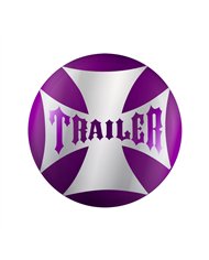 UP23229-2P-"Trailer" Maltese Cross Air Valve Knob Candy Color Sticker Only- Candy Purple