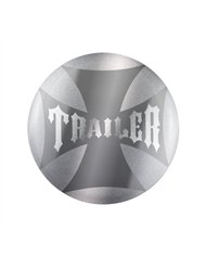 UP23229-2S-"Trailer" Maltese Cross Air Valve Knob Candy Color Sticker Only - Liquid Silver
