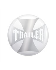 UP23229-2W-"Trailer" Maltese Cross Air Valve Knob Candy Color Sticker Only- Pearl White
