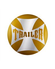 UP23229-2Y-"Trailer" Maltese Cross Air Valve Knob Candy Color Sticker Only- Electric Yellow