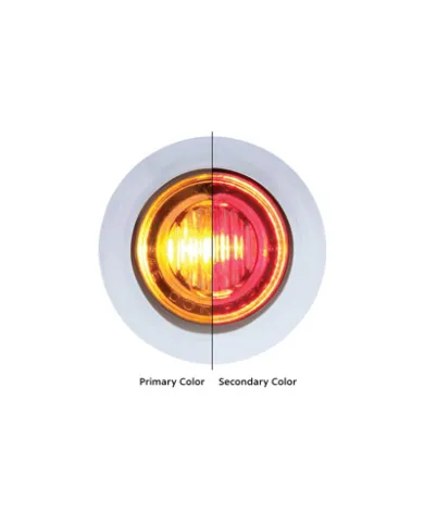 UP36838-3 LED 3/4" Mini Double Fury Light (Clearance/Marker) - Amber LED/Red LED
