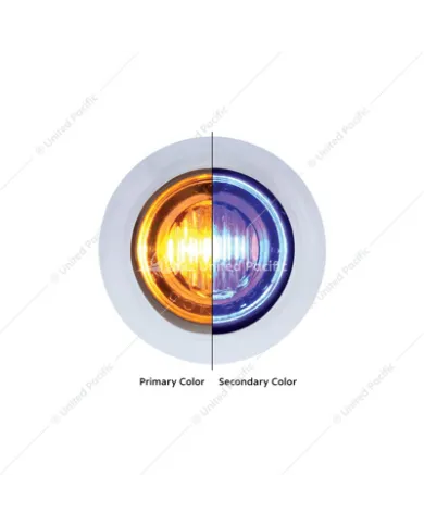 UP36840-3 LED 3/4" Mini Double Fury Light (Clearance/Marker) - Amber LED/Blue LED