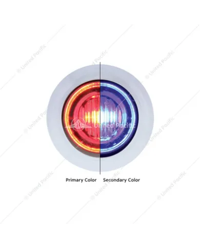UP36842-3 LED 3/4" Mini Double Fury Light (Clearance/Marker) - Red LED/Blue LED