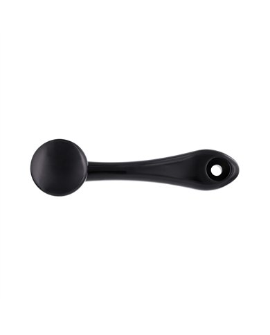 UP24037-Black Die-Cast Window Crank With 16-Spline 7/16  OD Adapter - Plain