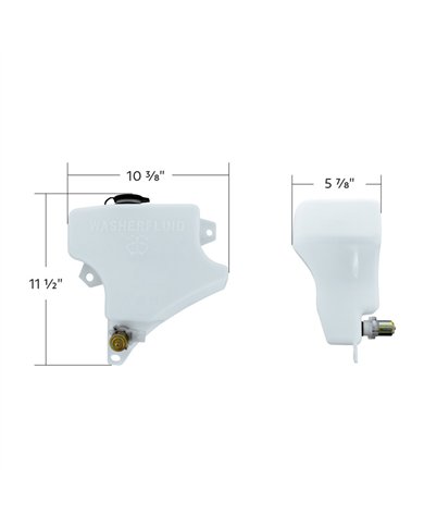 UP25002-Washer Fluid Reservoir For 2007-2019 Peterbilt 389