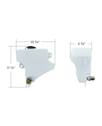 UP25002-Washer Fluid Reservoir For 2007-2019 Peterbilt 389