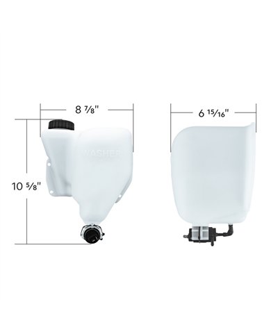 UP25003-Washer Fluid Reservoir For 1989-2007 Peterbilt 379