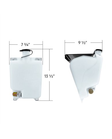 UP25004-Washer Fluid Reservoir For 1995-2019 Kenworth W900