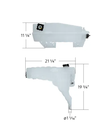 UP26008-Pressurized Coolant Reservoir & Coolant Level Sensor For 2017-2021 Kenworth T680
