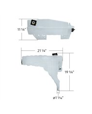 UP26008-Pressurized Coolant Reservoir & Coolant Level Sensor For 2017-2021 Kenworth T680