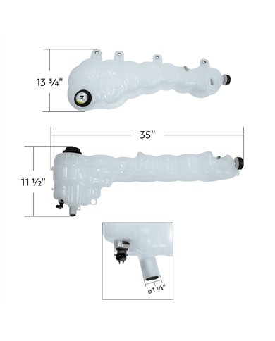 UP26009-Pressurized Coolant Reservoir & Coolant Level Sensor For 2018-2026 Freightliner Cascadia