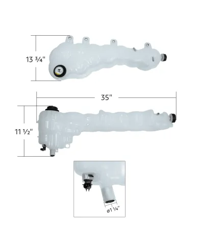 UP26009-Pressurized Coolant Reservoir & Coolant Level Sensor For 2018-2026 Freightliner Cascadia