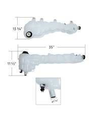 UP26009-Pressurized Coolant Reservoir & Coolant Level Sensor For 2018-2026 Freightliner Cascadia